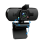 Webcam com microfone e capa de privacidade, grande angular para streaming 1080P para desktop, laptop, PC (preta) 1