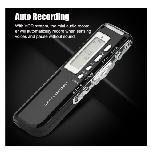 Mini grabadora de voz digital negra de 8 GB 1