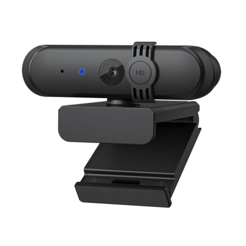 Webcam 1080P com microfone, USB plug & play para PC, sem distorção para videochamadas e conferências (preta)