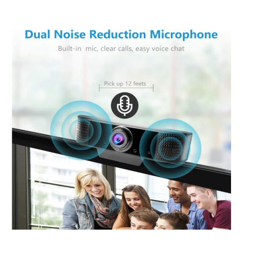 Webcam 1080P USB com microfone, Full HD para PC/MAC/laptop/desktop, plug and play para streaming (preta) 1