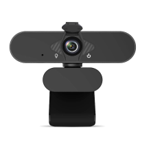 Webcam professionnelle 1080P avec double microphone et cache de confidentialité Plug and Play Noir