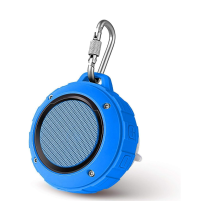 Chronus Portable Bluetooth Speaker, IPX5 Waterproof Shower Speakers with HD Stereo, 8 Hour Playtime, Built-in Mic, Suction Cup, Wireless Speaker(Blue)