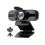 Webcam com microfone para desktop, câmera de streaming USB 1080P, grande angular, flexível para PC, jogos, Skype (preta) 1