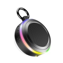 Chronus Portable Bluetooth Speaker with Light Show, IPX7 Waterproof Shower Speaker with FM Radio and Built-in Microphone,Bluetooth Speakers(Black)
