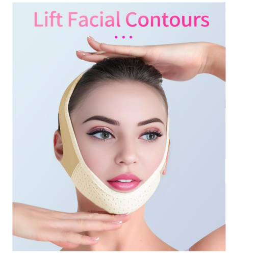 Éliminateur de double menton Masque de levage en V avec (jaune) 2