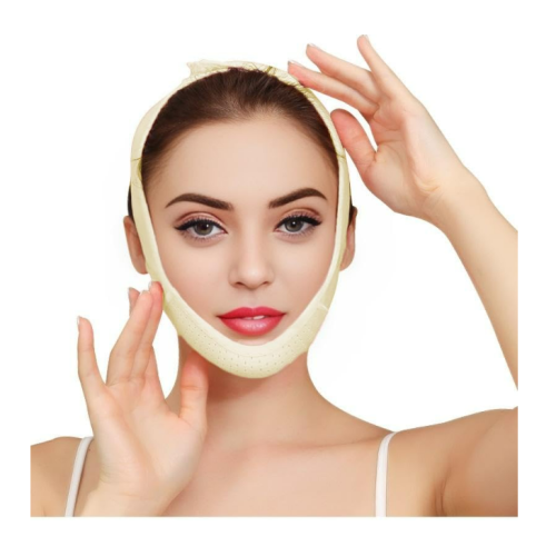 Éliminateur de double menton Masque de levage en V avec (jaune) 1
