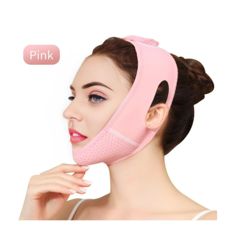 Éliminateur de double menton Masque de levage en V avec (rose) 1
