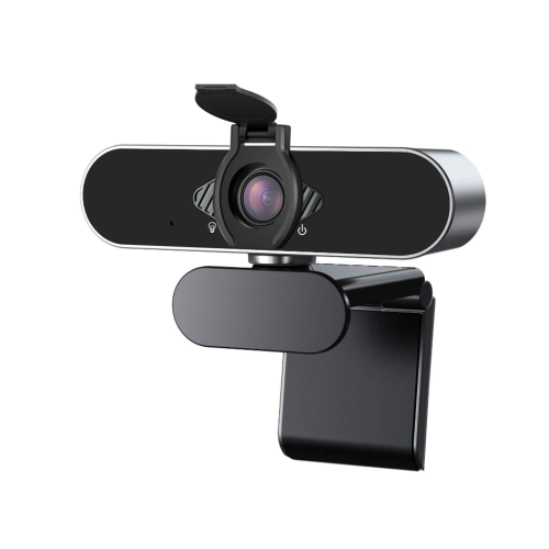 Webcam 1080P HD USB com microfone e capa de privacidade, streaming ao vivo para Mac, PC, laptop (preta)
