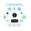 Webcam 2K FHD com microfone, USB Plug and Play, com Ring Light ajustável de 3 níveis para jogos (preta) 5