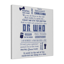 Canvas Print Only Dr. Who Quotes II Wall Art Poster Room Decor 18x18 inch No Frame