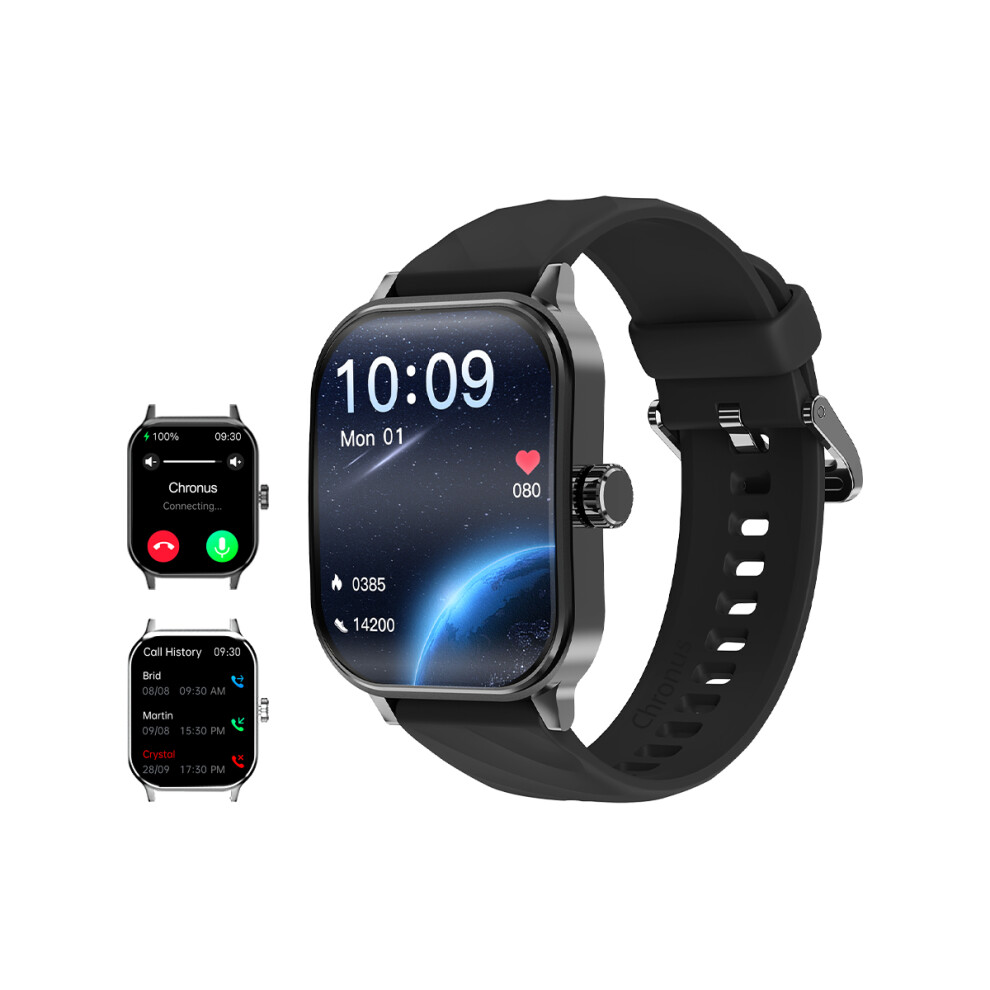 Chronus Smartwatch U9 3D Flexible Curved Screen Answer/Make Calls Black 9331758360698