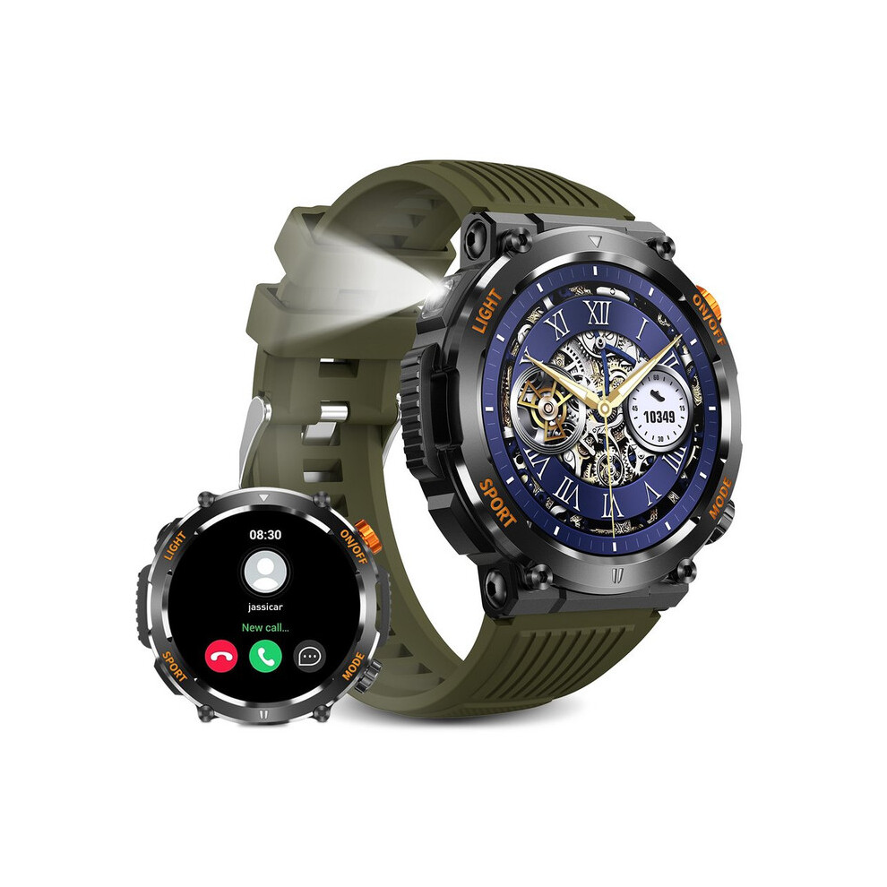 Chronus Smartwatch Ht17 Military 1.46''Hd With Flashlight Ip67 Green 9331758357513