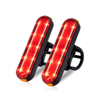 Luzes Traseiras de Bicicleta Recarregáveis Por Usb Ultrabrilhantes 120 Lúmens Poderosas 10 Leds Luz Traseira para Bicicleta Preto