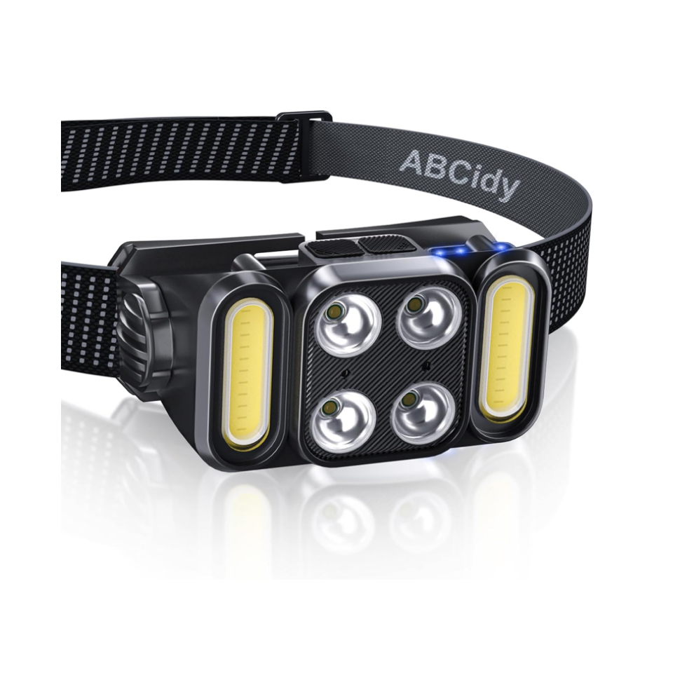 Photos - Flashlight Chronus Head Torch, IPX4 Waterproof Ultra Bright Headlight with White and Red Light, Motion Sensor Head lamp with 12 Lightin