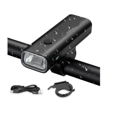 LED Bicycle Lights USB Rechargeable 600 Lumens, Powerful IPX6 Waterproof Bicycle Headlight(Black)