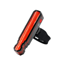 Bike Tail Lights- USB Rechargeable 2h LD/LED Double Mode Waterproof Rear Light- Red Warning Lights-15 Mode Options(Black)