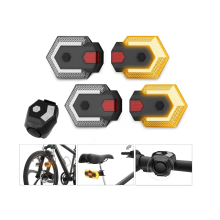 Bike Tail Light, USB Rechargeable Bike Turn Signals Front and Rear, 120 DB Bike Horn, Wireless Waterproof Bike Rear Light(Black)