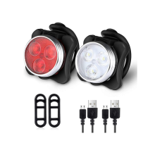 Bike Light Set, Super Bright Headlight Waterproof Front Lights, Adjustable Lighting Modes, Cycling Lights for Road & Mountain(Black)