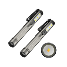 Chronus Torch Medical for Nurses,2 Packs Pocket Torches with Clip for Docotrs,LED Torches Flashlight Inspection Lights(Black)