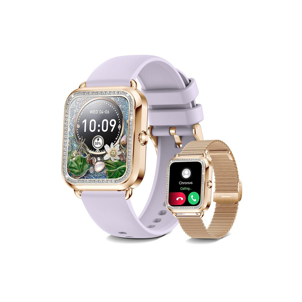 Chronus Smartwatch 1.57 Inch Pedometer Watch Women Hd Full Touch Screen Android/Ios Purple 9331562992139