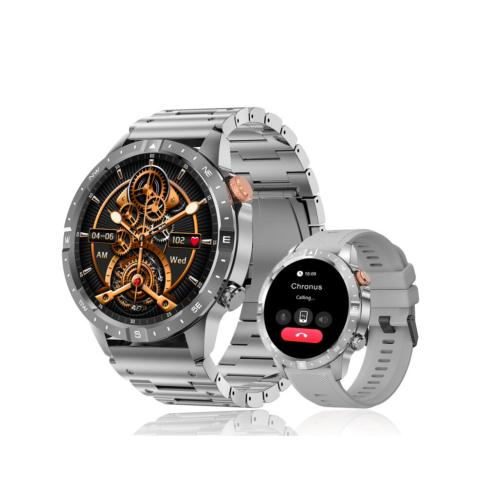 Chronus Smartwatch 1.43" Amoled Hd Large Screen, Supports Bluetooth Calls Silver 6976918345691