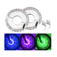 Bike Lights, Waterproof LED Cycling Spoke Lights 7 Color Bicycle Decoration Light for Kids and Adults Night Riding(White)
