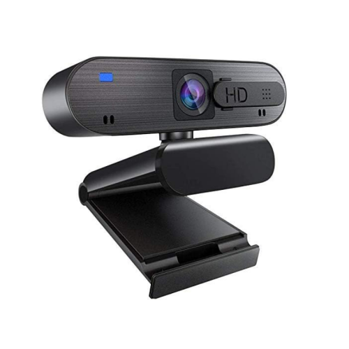 1080p Cover Slider USB Web Camera with Clip on Web Cam Gaming Camera Streaming Webcam for Laptop Computer(Black)