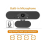 Webcam Full HD 1080p com microfone, redução de ruído, câmera web USB para PC plug and play (preta) 2