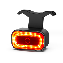 Luz de Bicicleta Luz Traseira de Freio Inteligente Usb Recarregável Vermelha de Alta Intensidade Lanterna Traseira Preta