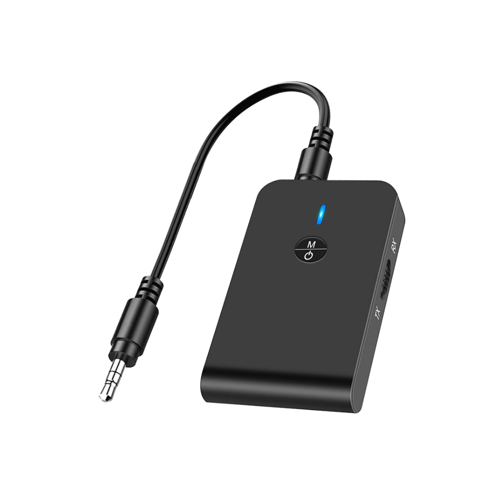 Chronus Bluetooth 5.0 Transmitter Receiver, Upgraded Wireless Audio Adapter With 3.5Mm Jack, Low Latency, Handsfree Call,Bluetooth Adapter(Black) Black 9331562949409