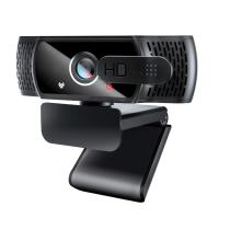Webcam 1080p avec microphone et cache de confidentialité - Noir