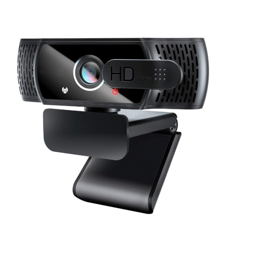 Webcam 1080p avec microphone et cache de confidentialité - Noir