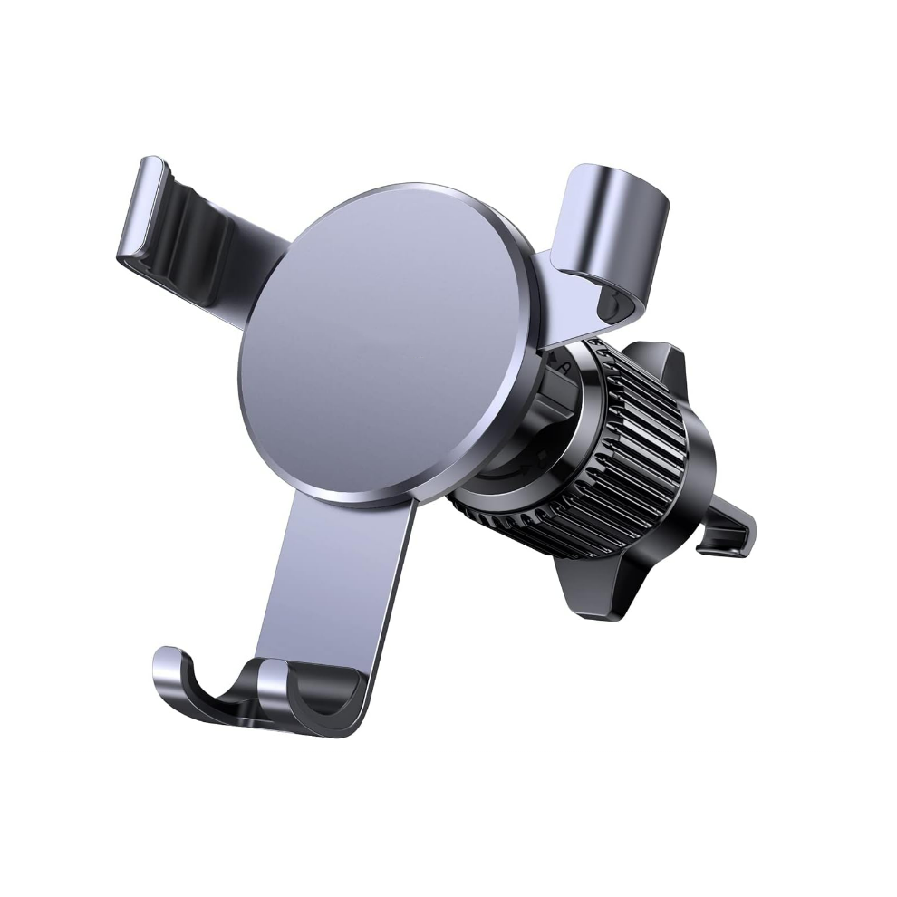 Chronus Car Phone Holder Air Vent, Car Phone Mount With Upgrade Hook Clip Gravity, Universal Aluminum Car Cradle(Grey) Grey 9331562997110