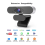 Webcam 1080P avec microphone Full HD USB Fisheye grand angle - Noir 3