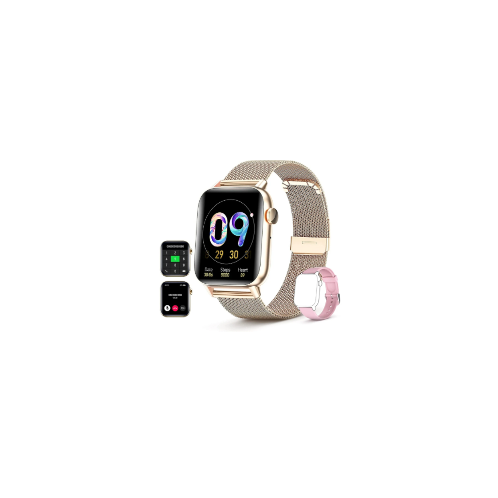 Chronus Women's Smartwatch (Answer/Make Calls), 4.4 Cm Bluetooth Hd With Voice Assistant, Ip68 Waterproof, Heart Rate Monitor, Sleep Monitor 9331562881549