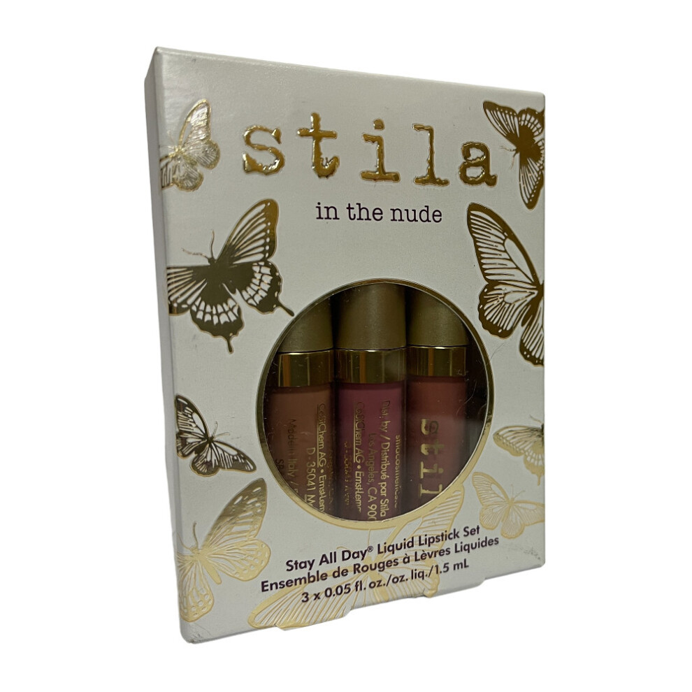 Stila Stay All Day Liquid Lipstick Trio Set 3x 1.5ml In the Nude