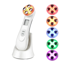 5 in 1 Radio Frequency Skin Tightening Machine, LED Photon Skin Rejuvenation Remover Wrinkle Care Device, White