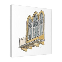 Canvas Print Only Beirut Windows Yellow Wall Art Poster Room Decor 18x18 inch No Frame