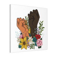 Canvas Print Only Black Lives Matter Fist Wall Art Poster Room Decor 18x18 inch No Frame