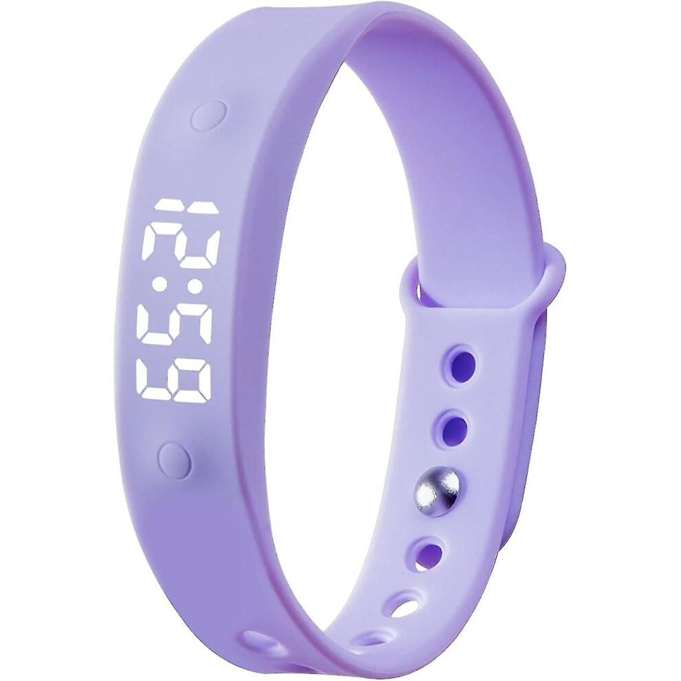 (Purple) Vibration Alarm Watch - 15 Vibration Alarms With Countdown Timer Purple 9430790890511