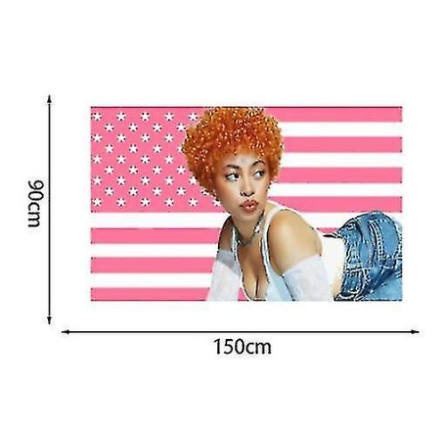 (D) Ice Spice Flag 3x5 Ft Ice Rapper Spice Flag American Flag Tapestry ...