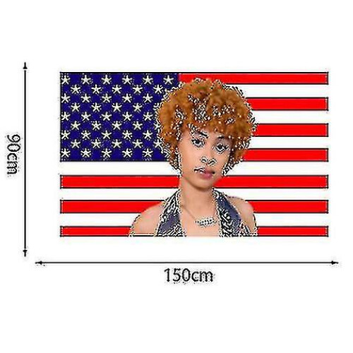 (C) Ice Spice Flag 3x5 Ft Ice Rapper Spice Flag American Flag Tapestry ...