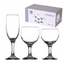 18 Piece Wine Champagne Flutes Water Drinks Glassware Set Glasses