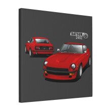 Canvas Print Only Datsun 240Z - Red Wall Art Poster Room Decor 18x18 inch No Frame