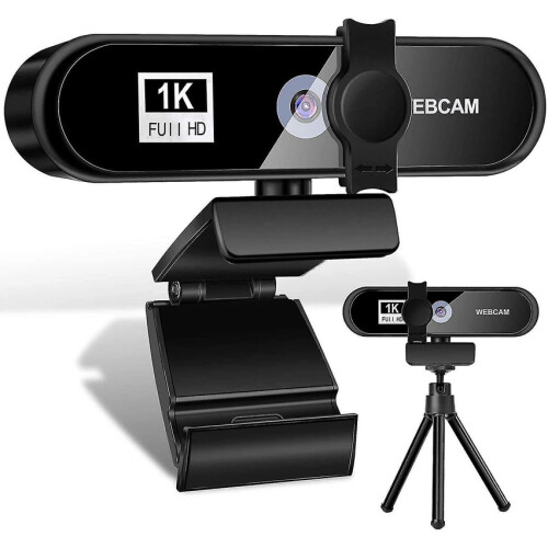 Chronus Webcam 2K with con Microphone, Full HD Webcam PC Web Camera USB 2.0, Streaming Webcam Web Camera Noise Reduction (black)