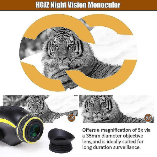 Chronus HD Thermal Monocular, 984ft Range w/Recording (Black) 2