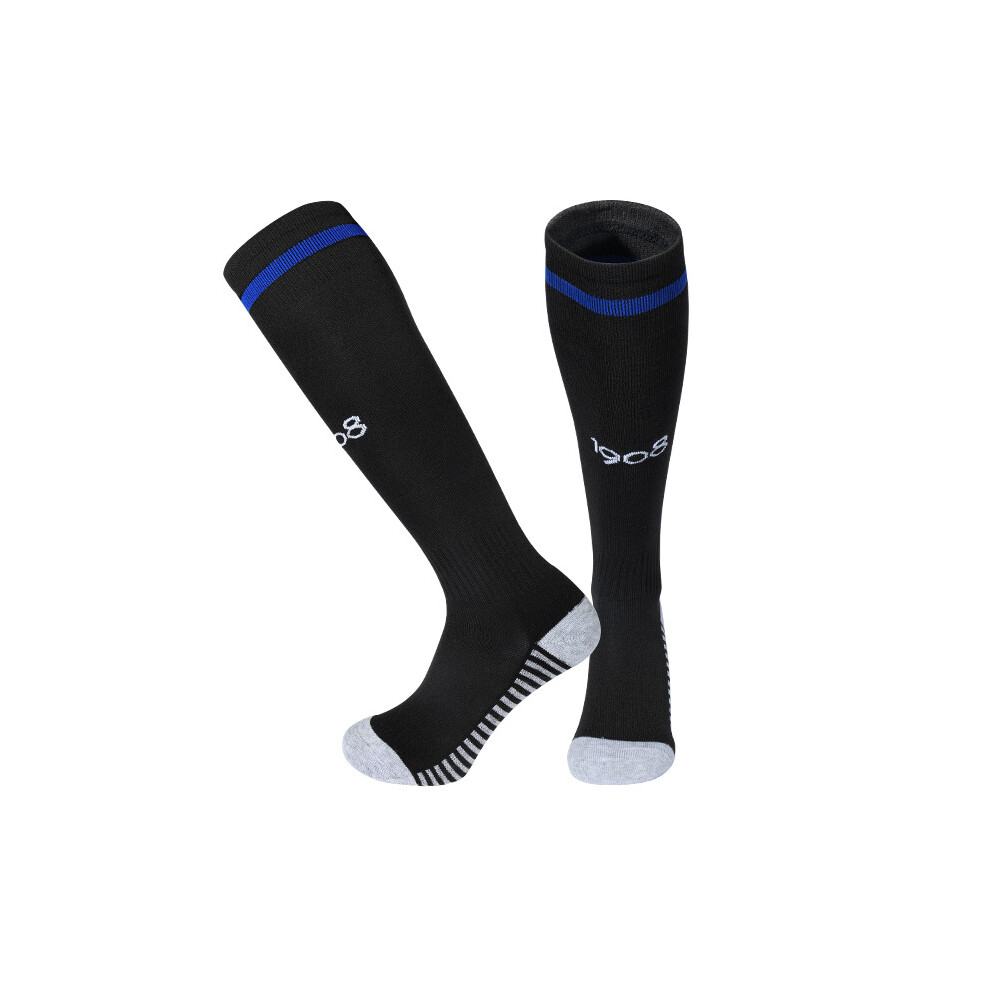 (Kids(EU 30-36)) 23-24 Season Football Socks For F.C. Internazionale Milano Home Kids & Adults Training Sport Racing Stocking