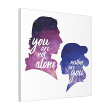 Canvas Print Only Reylo - You Are Not Alone Neither Are You Wall Art Poster Room Decor 18x18 inch No Frame