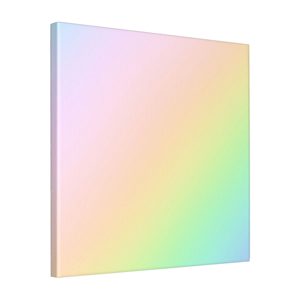 Canvas Print Only Prismatic Rainbow Ombre Gradient Wall Art Poster Room Decor 18x18 inch No Frame