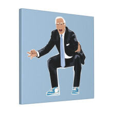 Canvas Print Only Roy Williams, Suits&Sneakers Wall Art Poster Room Decor 18x18 inch No Frame